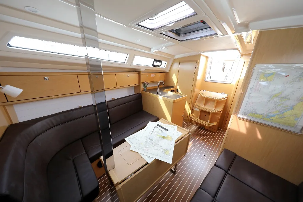 Salon of Arizona, a Bavaria Cruiser 34 sailboat at Grad Vodice, Croatia