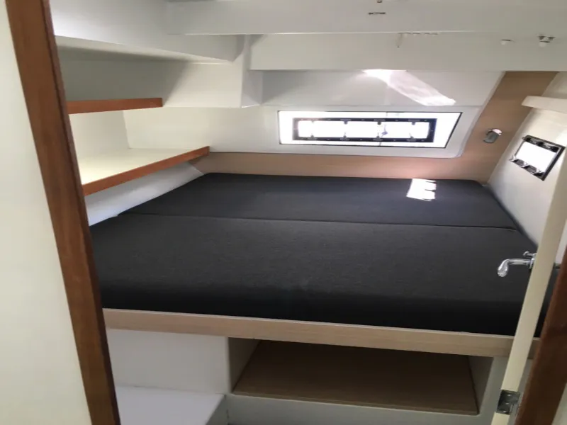 Cabin on Castor, a Marsaudon Composites TS 42 catamaran at Pléneuf-Val-André, France