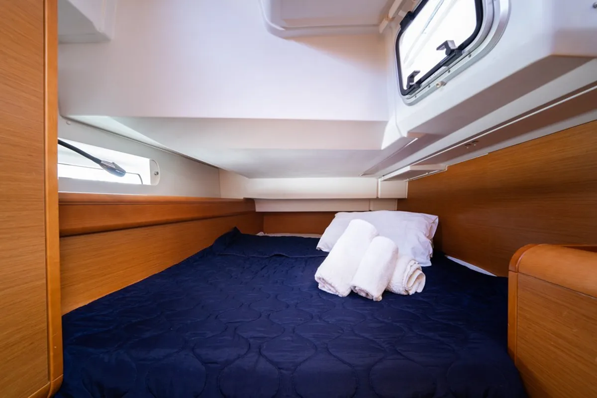 Amersa, a Jeanneau Sun Odyssey 409 sailboat at Lavreotiki Municipal Unit, Greece