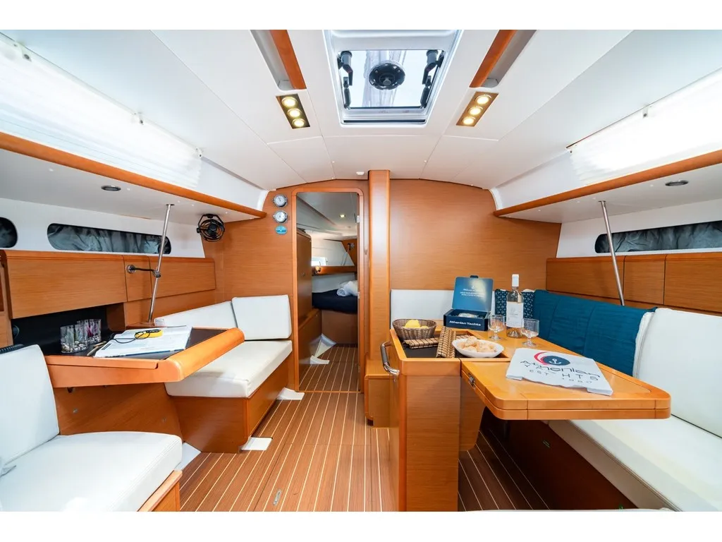 Amersa, a Jeanneau Sun Odyssey 409 sailboat at Lavreotiki Municipal Unit, Greece