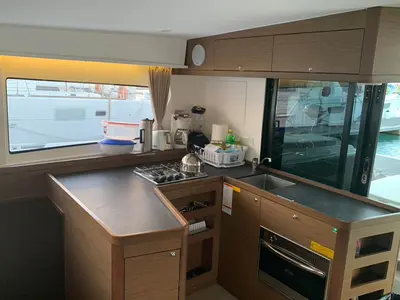 Galley of Hulk, a Lagoon 42 catamaran at Parham Town, British Virgin Islands