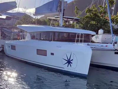 Hulk, a Lagoon 42 catamaran at Road Town, British Virgin Islands