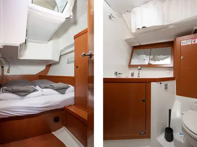Salon of Mare Aeolos, a Beneteau Oceanis 45 sailboat at Općina Medulin, Croatia