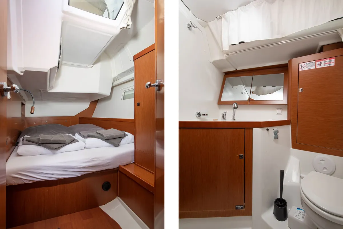 Salon of Mare Aeolos, a Beneteau Oceanis 45 sailboat at Općina Medulin, Croatia
