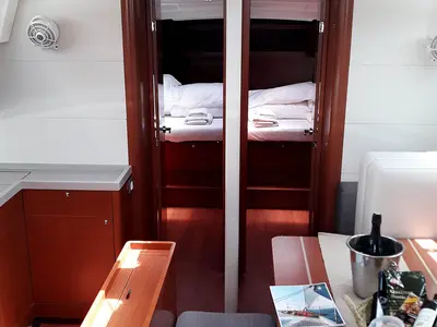 Salon of Beneteau Oceanis 46.1, a sailboat at Seget Donji, Croatia