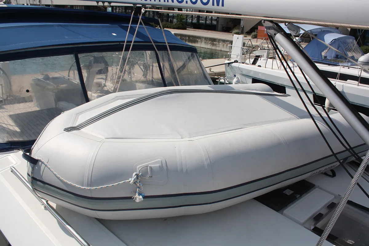 Vi Vågá of Sweden (SATURDAY) 444/2024, a Beneteau Oceanis 46.1 sailboat at Seget Donji, Croatia
