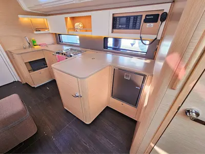 Galley of Fortissimo, a Dufour 44 sailboat at Kaštela, Croatia