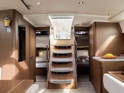 Salon of Promitheas, a Beneteau Oceanis 51.1 sailboat at Athens, Greece