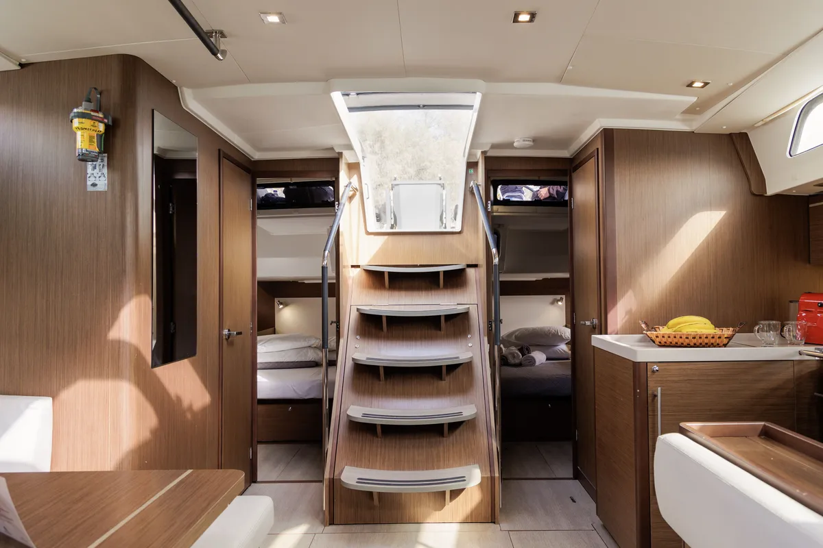 Salon of Promitheas, a Beneteau Oceanis 51.1 sailboat at Athens, Greece