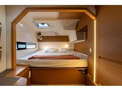 Cabin on Be Happy, a Excess 11 catamaran at Papeete, France