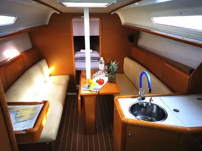 Salon of Paola, a Jeanneau Sun Odyssey 33i sailboat at Novi Vinodolski, Croatia