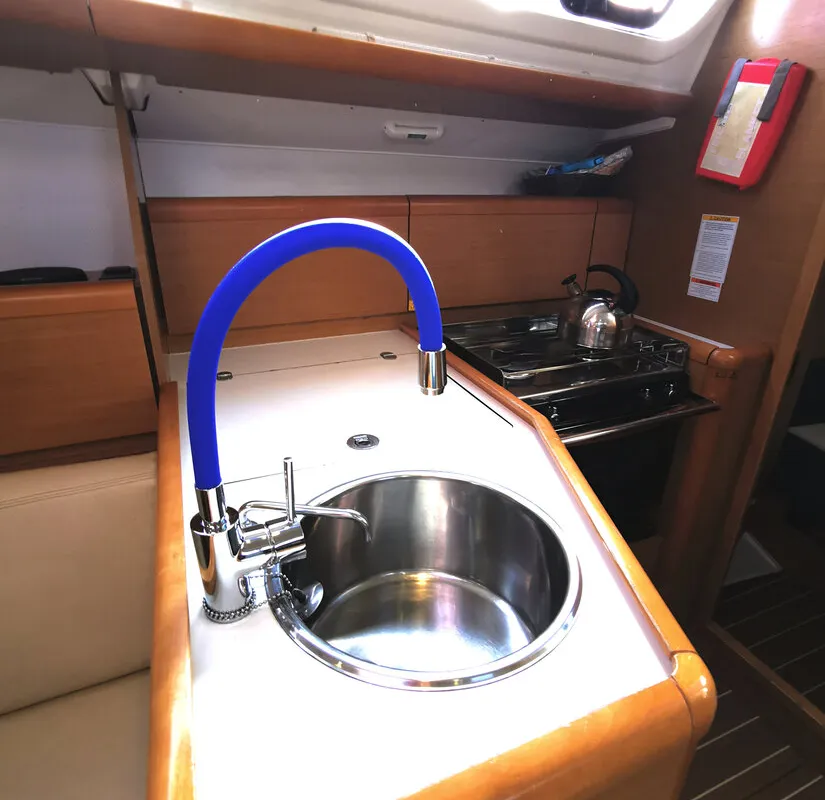 Galley of Paola, a Jeanneau Sun Odyssey 33i sailboat at Novi Vinodolski, Croatia