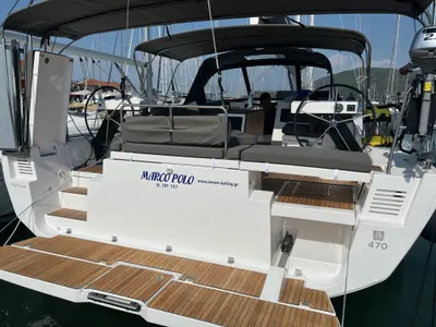 Maco Polo, a Dufour 470 sailboat at Municipal Unit of Lefkada, Greece