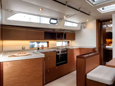 Galley of Circe - Water maker, Solar Panel, a Beneteau Oceanis 46.1 sailboat at Cannigione, Italy