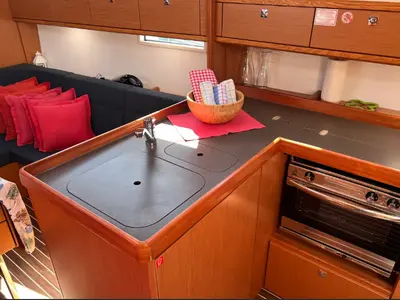 Galley of Mia, a Bavaria Cruiser 37 sailboat at Split, Croatia