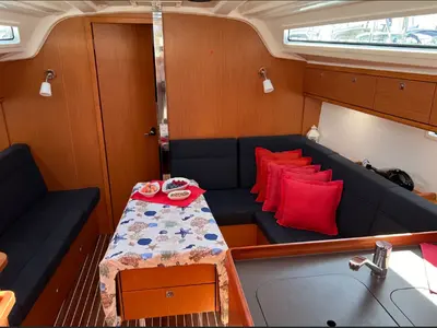 Salon of Mia, a Bavaria Cruiser 37 sailboat at Split, Croatia