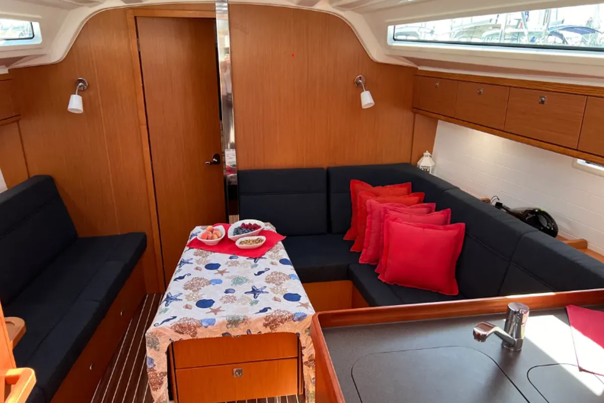 Salon of Mia, a Bavaria Cruiser 37 sailboat at Split, Croatia