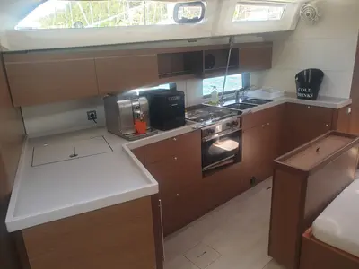 Galley of Raluca, a Beneteau Oceanis 46.1 sailboat at Skradin, Croatia