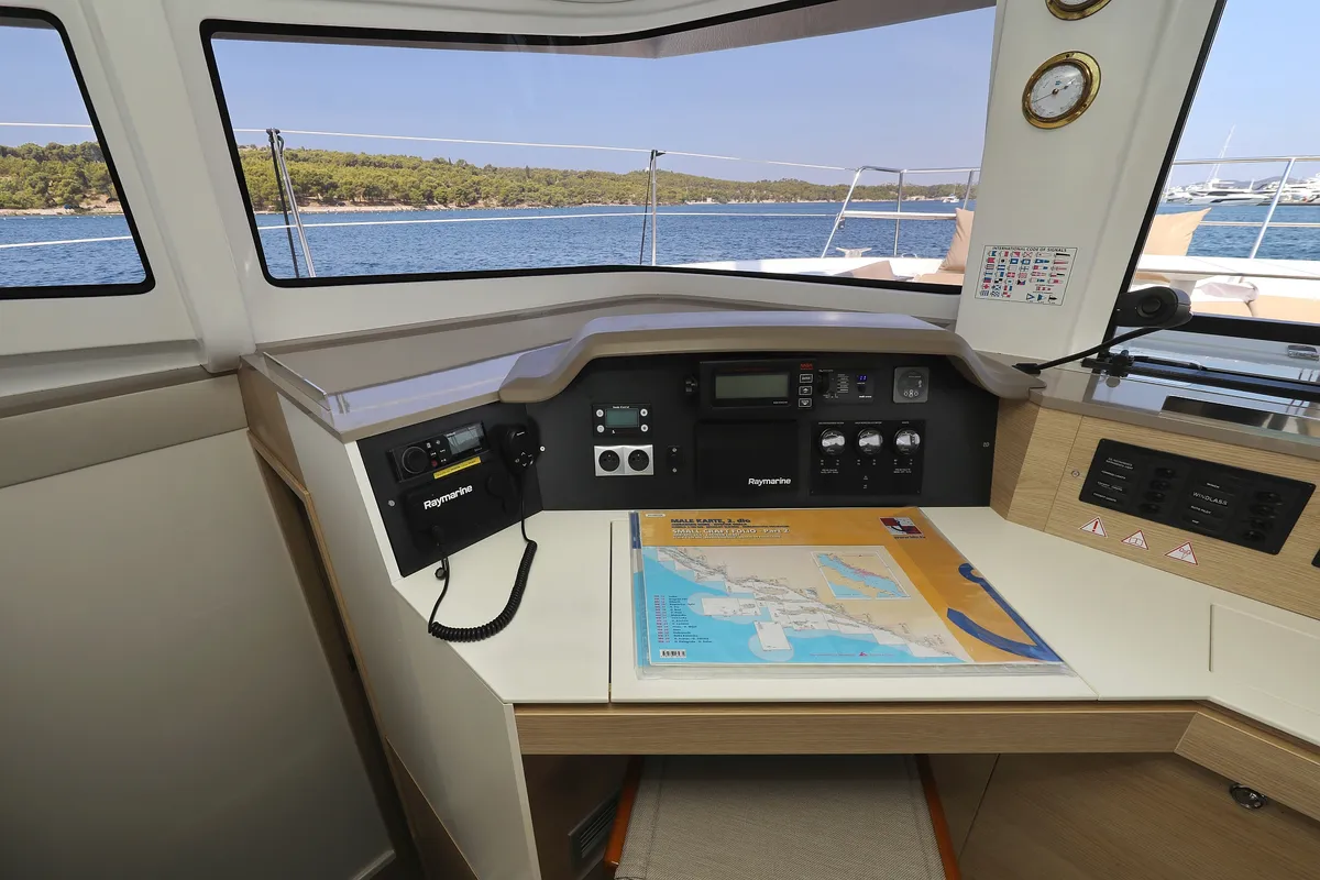 Head on Sylvester, a Bali 4.5 catamaran at Grad Šibenik, Croatia