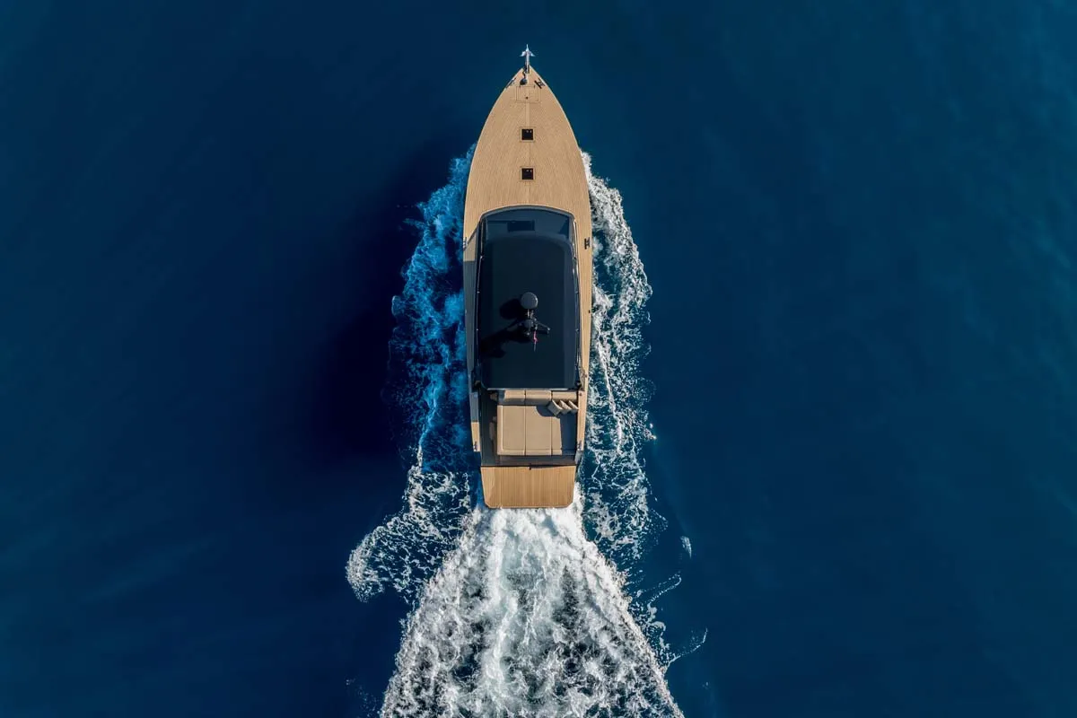 Exterior view of Gariful 2, a Colnago 45 motor yacht at Split, Croatia