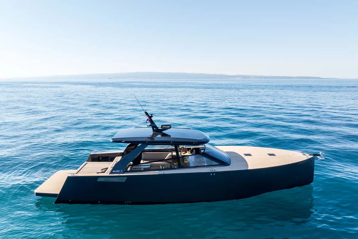 Exterior view of Gariful 2, a Colnago 45 motor yacht at Split, Croatia