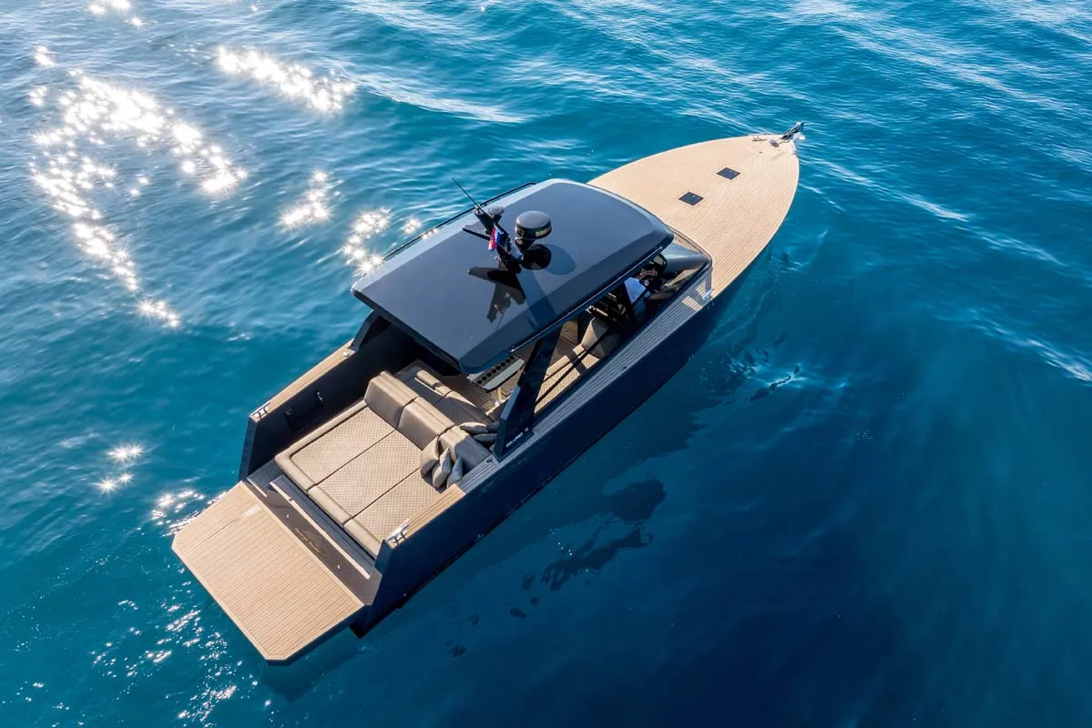 Exterior view of Gariful 2, a Colnago 45 motor yacht at Split, Croatia