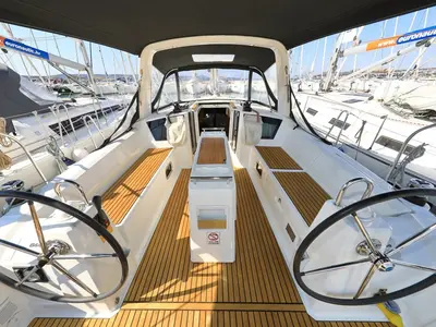 Reya, a Beneteau Oceanis 38.1 sailboat at Grad Biograd na Moru, Croatia