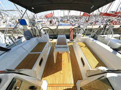 Reya, a Beneteau Oceanis 38.1 sailboat at Grad Biograd na Moru, Croatia