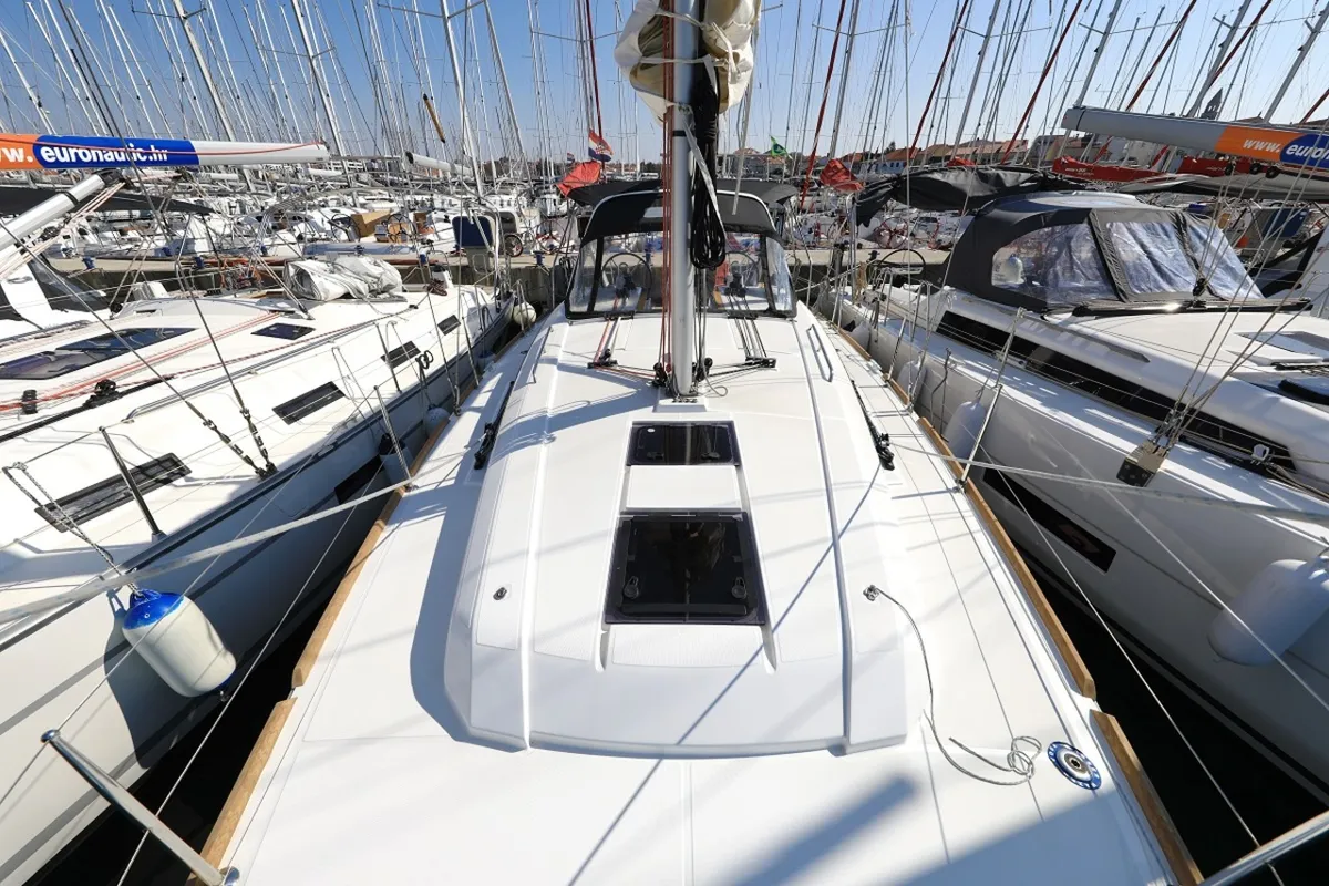 Reya, a Beneteau Oceanis 38.1 sailboat at Grad Biograd na Moru, Croatia