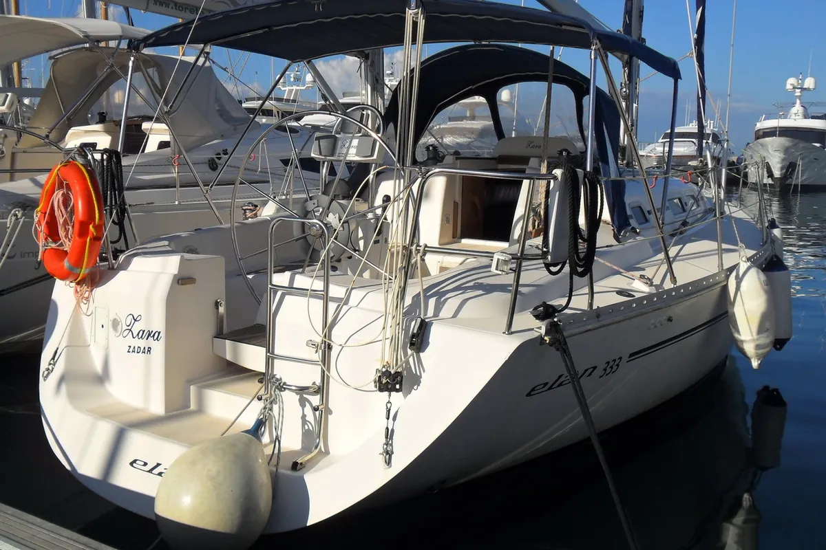Exterior view of Zara, a Elan 333 sailboat at Zadar, Croatia