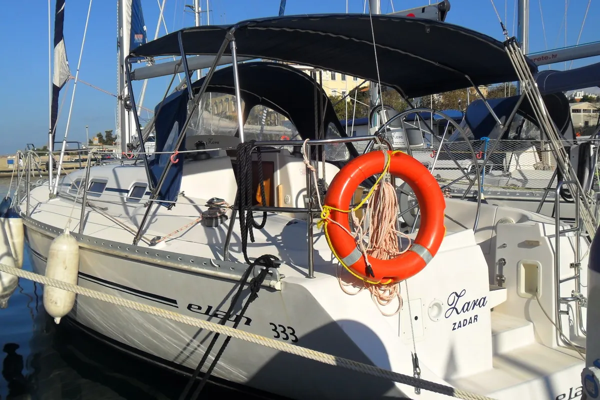 Exterior view of Zara, a Elan 333 sailboat at Zadar, Croatia