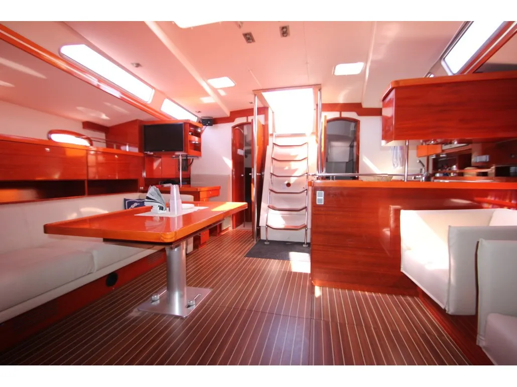 Salon of Aurelia, a Hanse 531 sailboat at Tallinn, Estonia