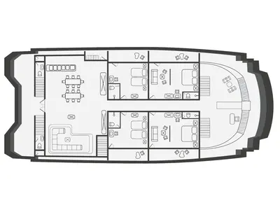 Petrel - Cabin 4, a Gulet Power Catamaran catamaran at Baltra, Ecuador