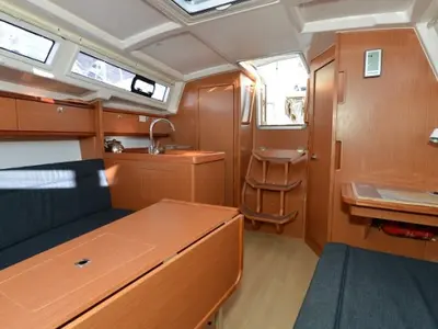 Salon of Karlo, a Bavaria Cruiser 33 sailboat at Biograd na Moru, Croatia