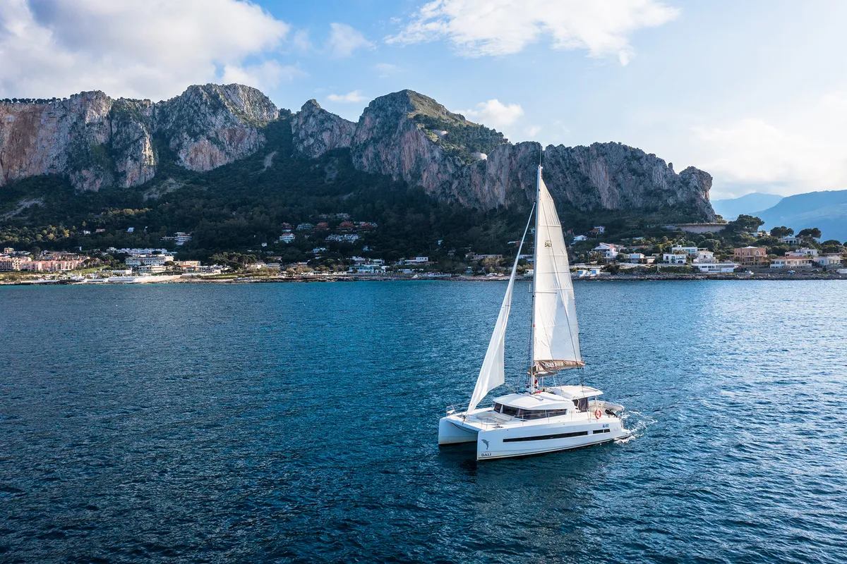 Talitha, a Bali 4.1 catamaran at Palermo, Italy