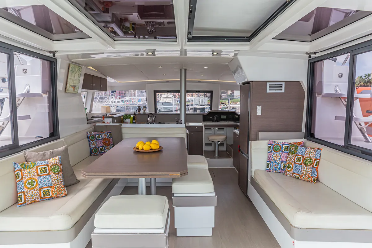 Talitha, a Bali 4.1 catamaran at Palermo, Italy