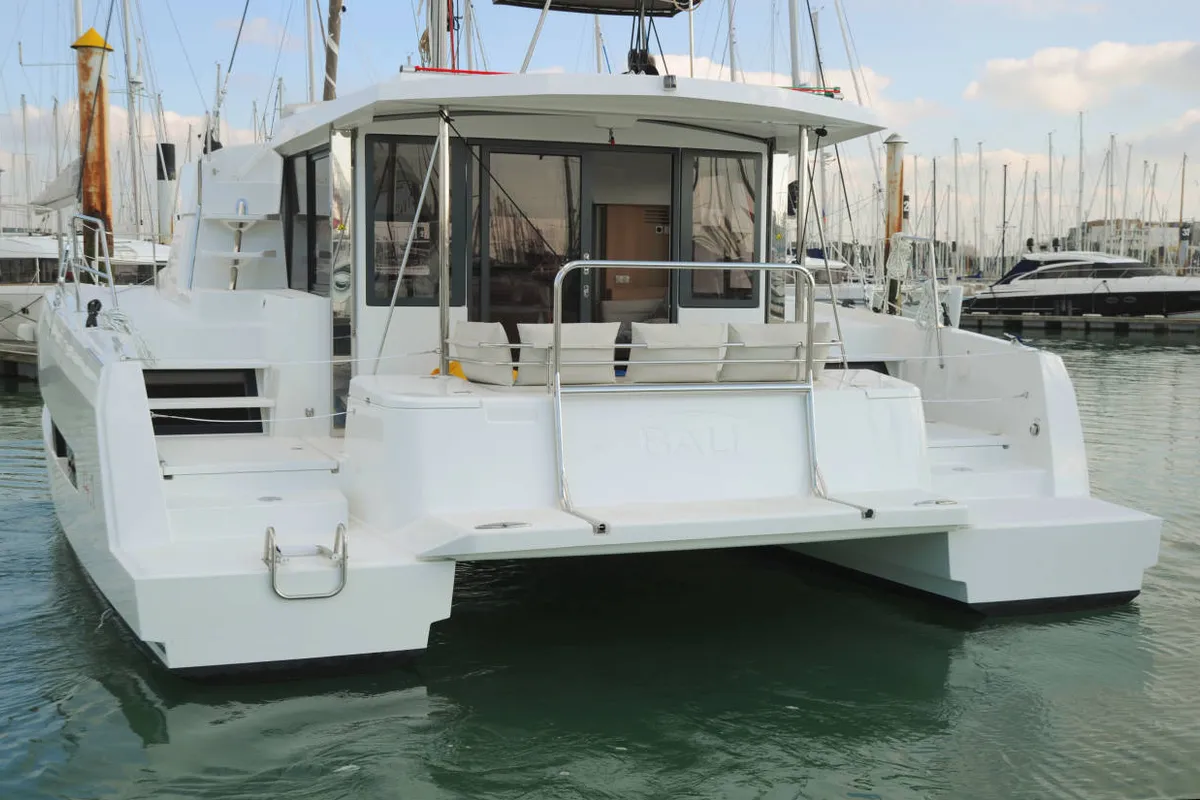 Talitha, a Bali 4.1 catamaran at Palermo, Italy