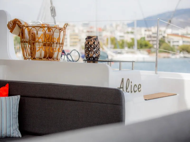Alice, a Lagoon 46 catamaran at Athens, Greece