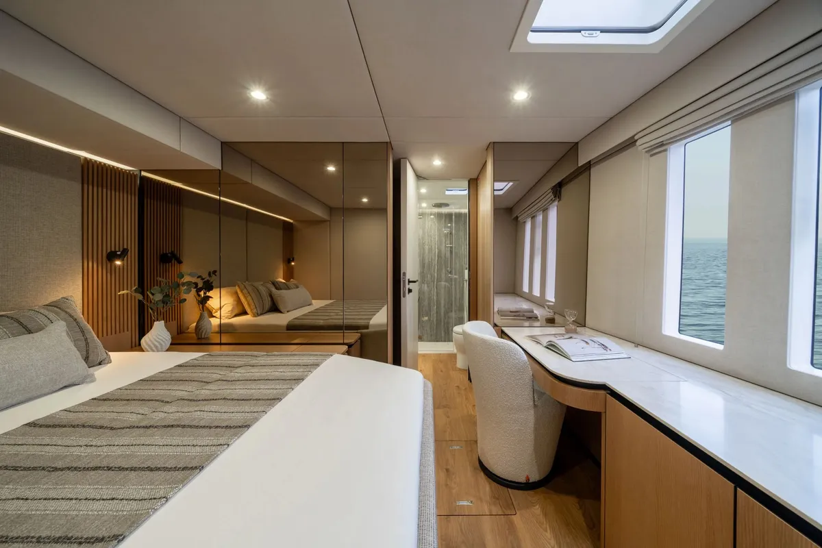 Ankawer VI, a Sunreef 70 catamaran at Olbia, Italy
