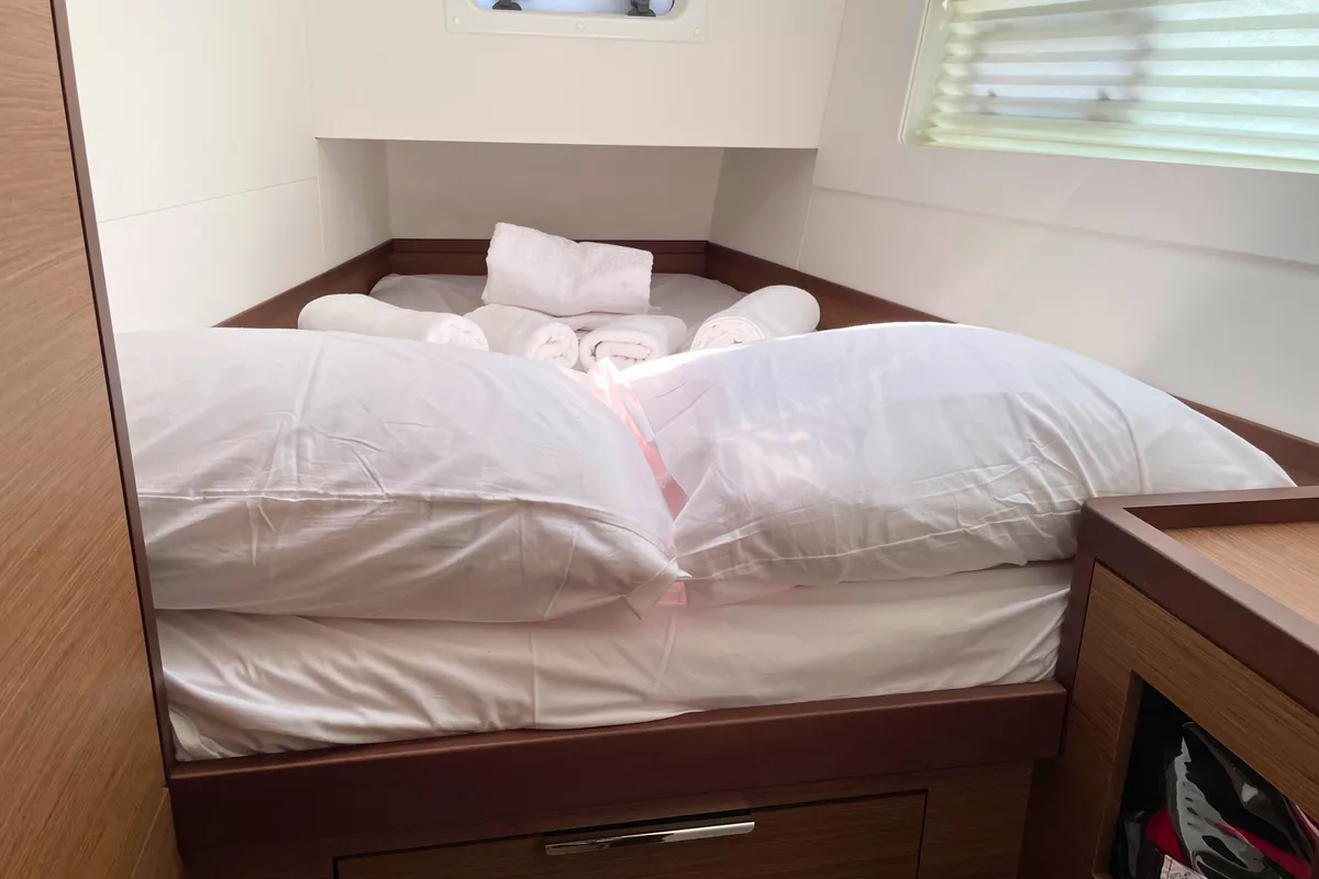 Cabin on Drifter, a Lagoon 40 catamaran at Municipal Unit of Lefkada, Greece