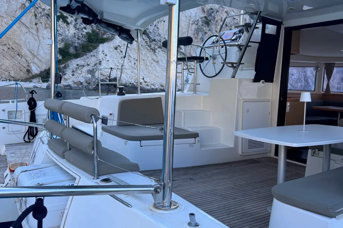 SUNSHINE, a Lagoon 42 catamaran at Municipal Unit of Lefkada, Greece