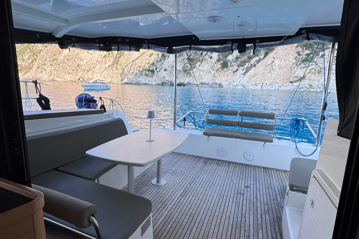 SUNSHINE, a Lagoon 42 catamaran at Municipal Unit of Lefkada, Greece