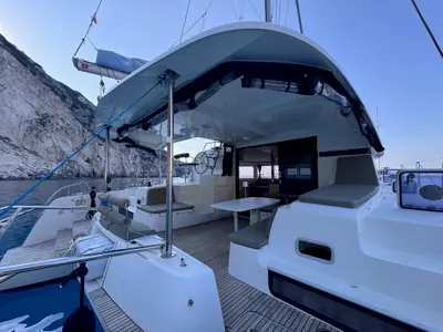 SUNSHINE, a Lagoon 42 catamaran at Municipal Unit of Lefkada, Greece