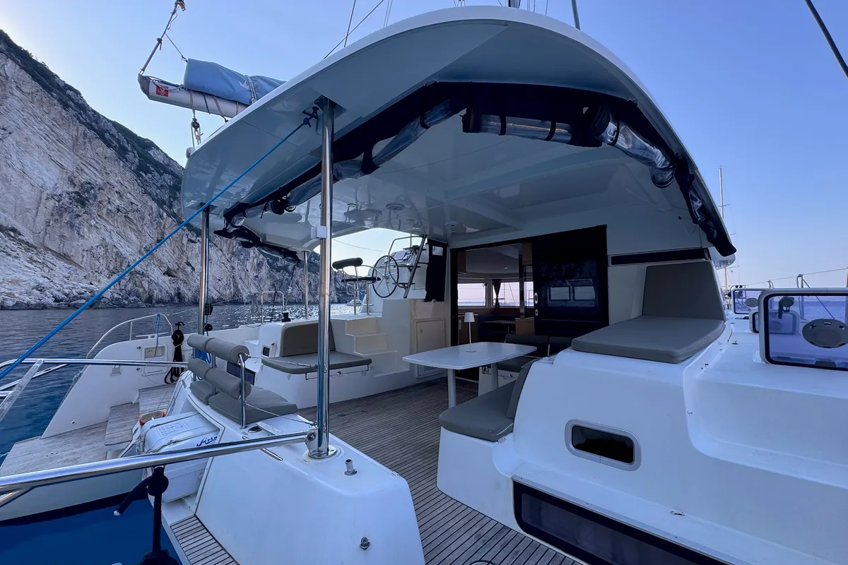 SUNSHINE, a Lagoon 42 catamaran at Municipal Unit of Lefkada, Greece