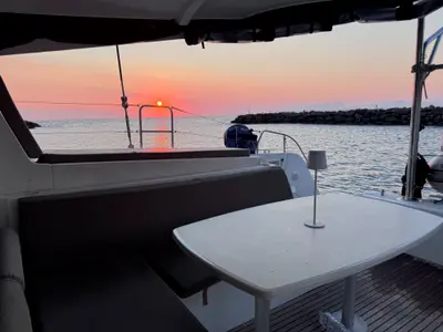 SUNSHINE, a Lagoon 42 catamaran at Municipal Unit of Lefkada, Greece