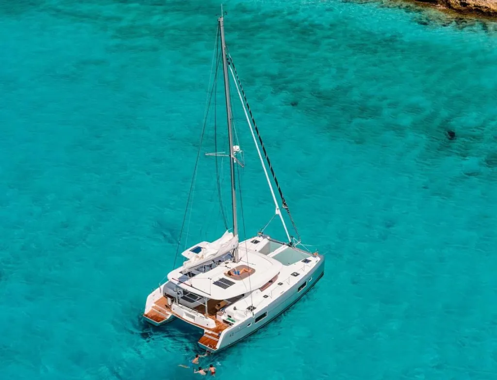 SUNSHINE, a Lagoon 42 catamaran at Municipal Unit of Lefkada, Greece