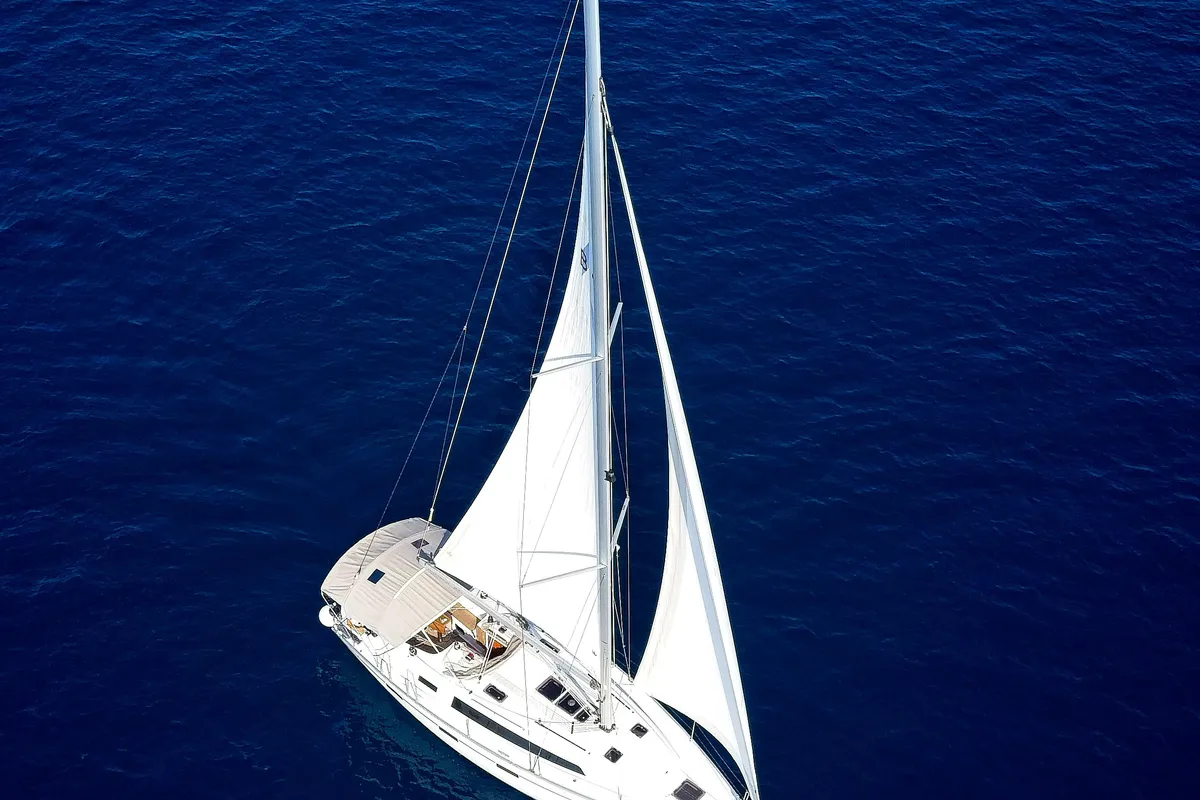Exterior view of Bavaria Cruiser 41, a sailboat at Murter, Croatia