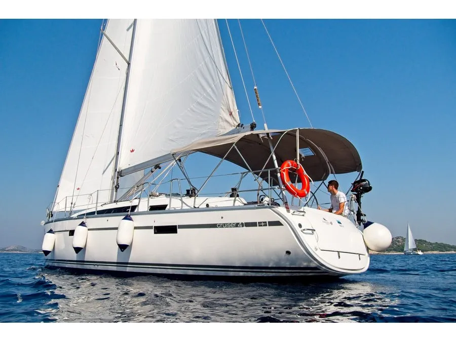 Exterior view of Bavaria Cruiser 41, a sailboat at Murter, Croatia