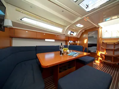 Salon of Bavaria Cruiser 41, a sailboat at Murter, Croatia