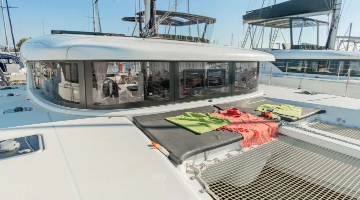 Amici, a Lagoon 42 catamaran at Athens, Greece